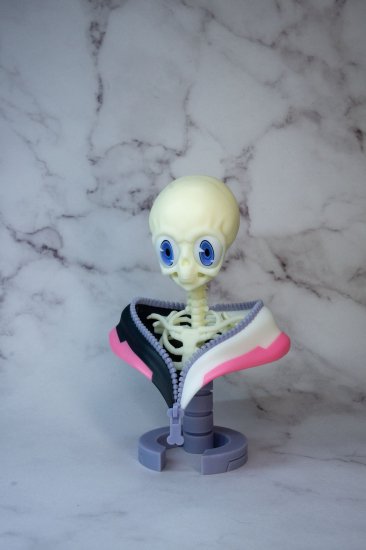 二次元的骨格標本少女 富井アンナ」 ３Dプリント出力品（キット版 