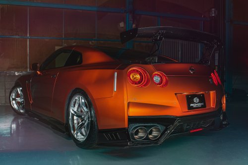 GTR R35 後期 130design サイドディフューザー カーボン クリア塗装済