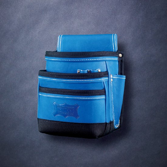 KGBL-301DD／最高級硬式グローブ革 3段腰袋【ブルー】 - knicks