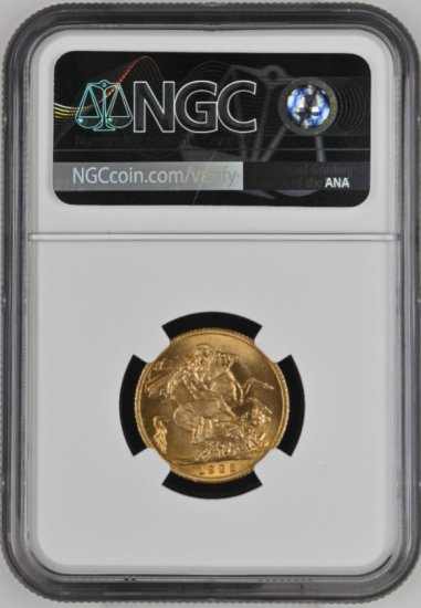 1925年 イギリス 1ソブリン 金貨 NGC MS66 ジョージ5世 - アンティークコイン専門店 ルーラーズコインス rulers'coins