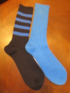 deckaHeavyweight Socks Stripes Black/BlueSolid Blue 