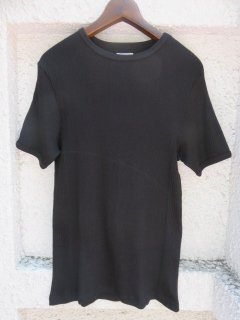 CONCHON QUINETTELE PULL MC Pitch Rib S/S TeeˡNOIRBlack)