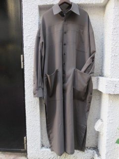 GREI. NEWYORKRELAXED KAFTAN SHIRT SUITINGDARK TAUPE