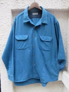 *RR ExclusiveSLOW HANDSMalibu 50's Long Sleeve Shirt Cotton flannelBLUE