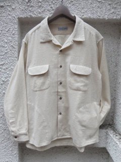 *RR ExclusiveSLOW HANDSMalibu 50's Long Sleeve Shirt Cotton flannel IVORY