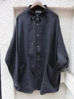 SLOW HANDSDOLMAN SHIRTS DOBBY VERTICAL PW *RR ExclusiveFADE BLACK 