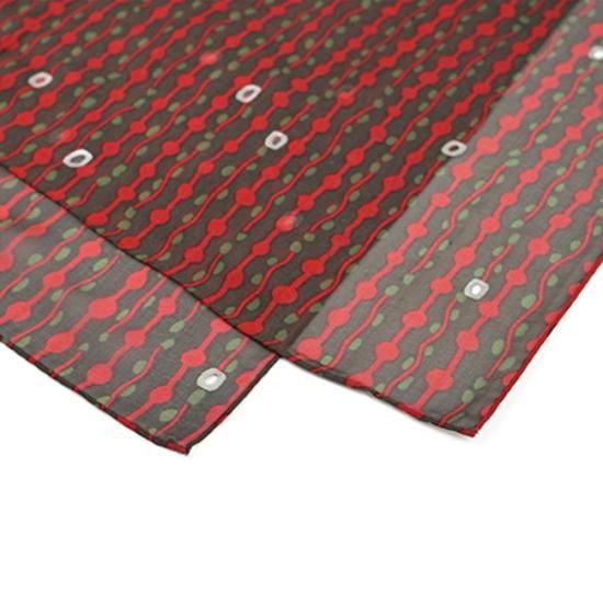 kibiso】シルクストール 豆つぶ 赤 - 鶴岡シルクショップ