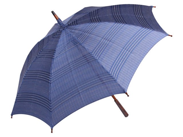 【kibiso】日傘　きびそ生絹縞　青