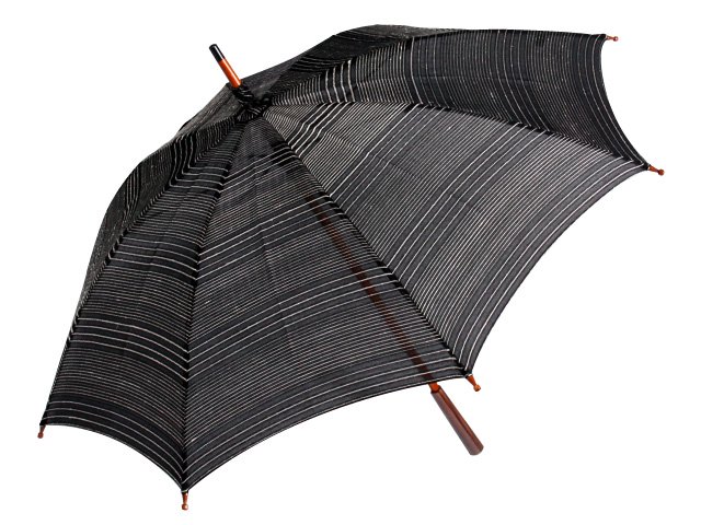 【kibiso】<br>日傘<br>きびそ生絹縞　黒