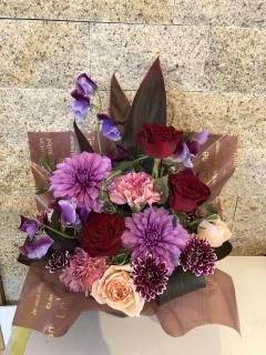 エレガントな秋色ブーケ 秋色クラッチブーケ 秋婚 フォトウェディング 401 ブーケ