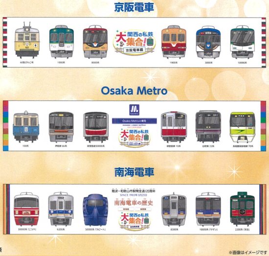 関西の私鉄大集合〔マフラータオル〕 - サンスポde通販