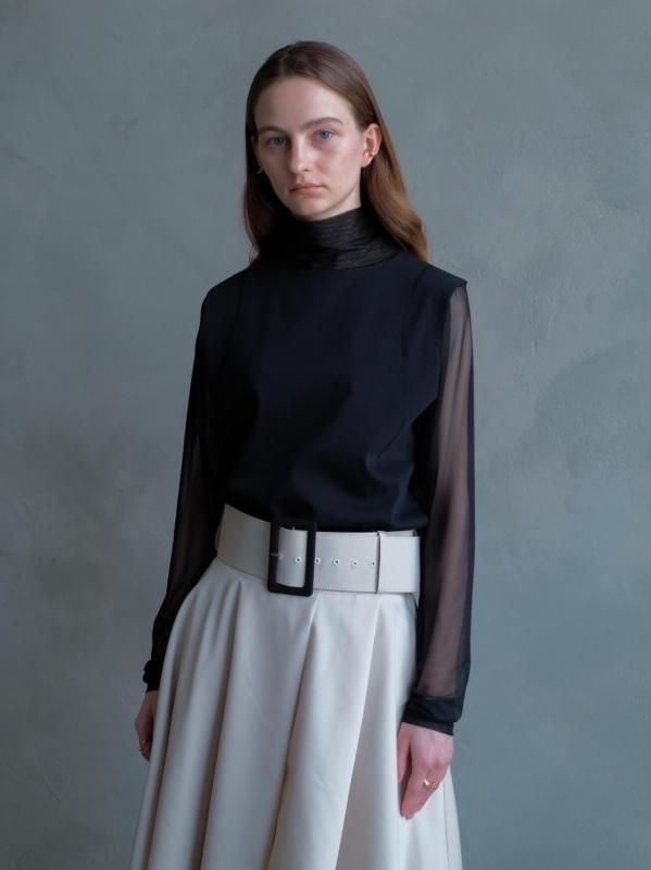 Tulle high neck tops 