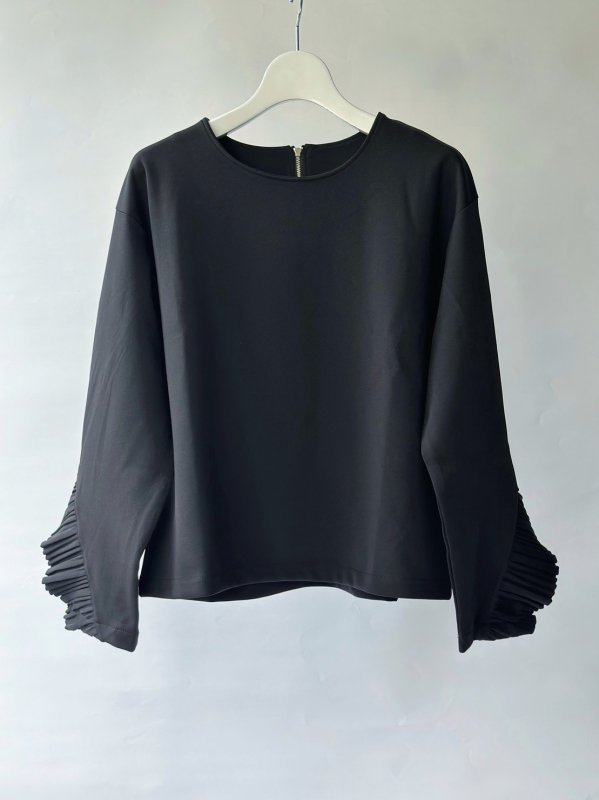 Pleats frill tops / black - un-sophie