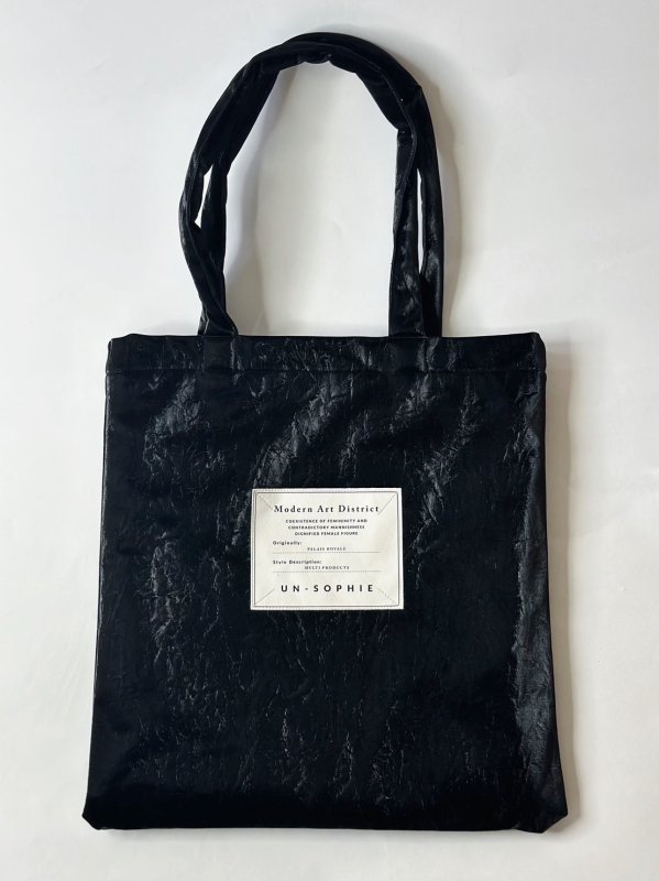 Vegan leather tote bag / black