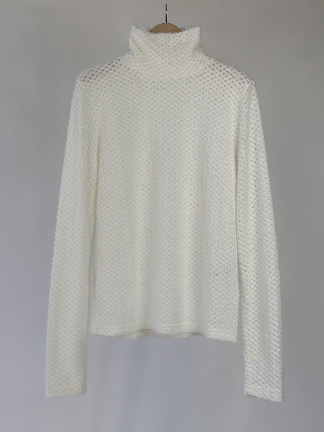 Shaggy turtle knit / white