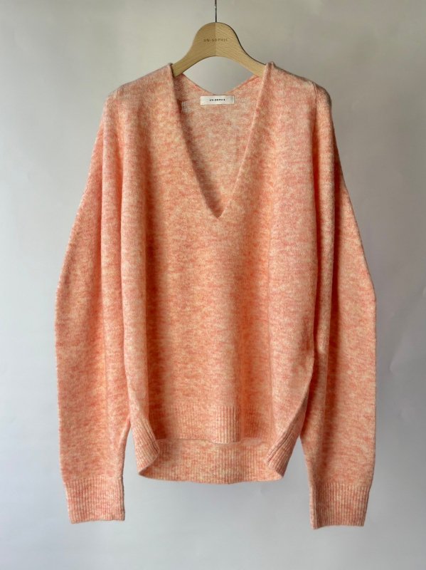 back drape knit / salmon