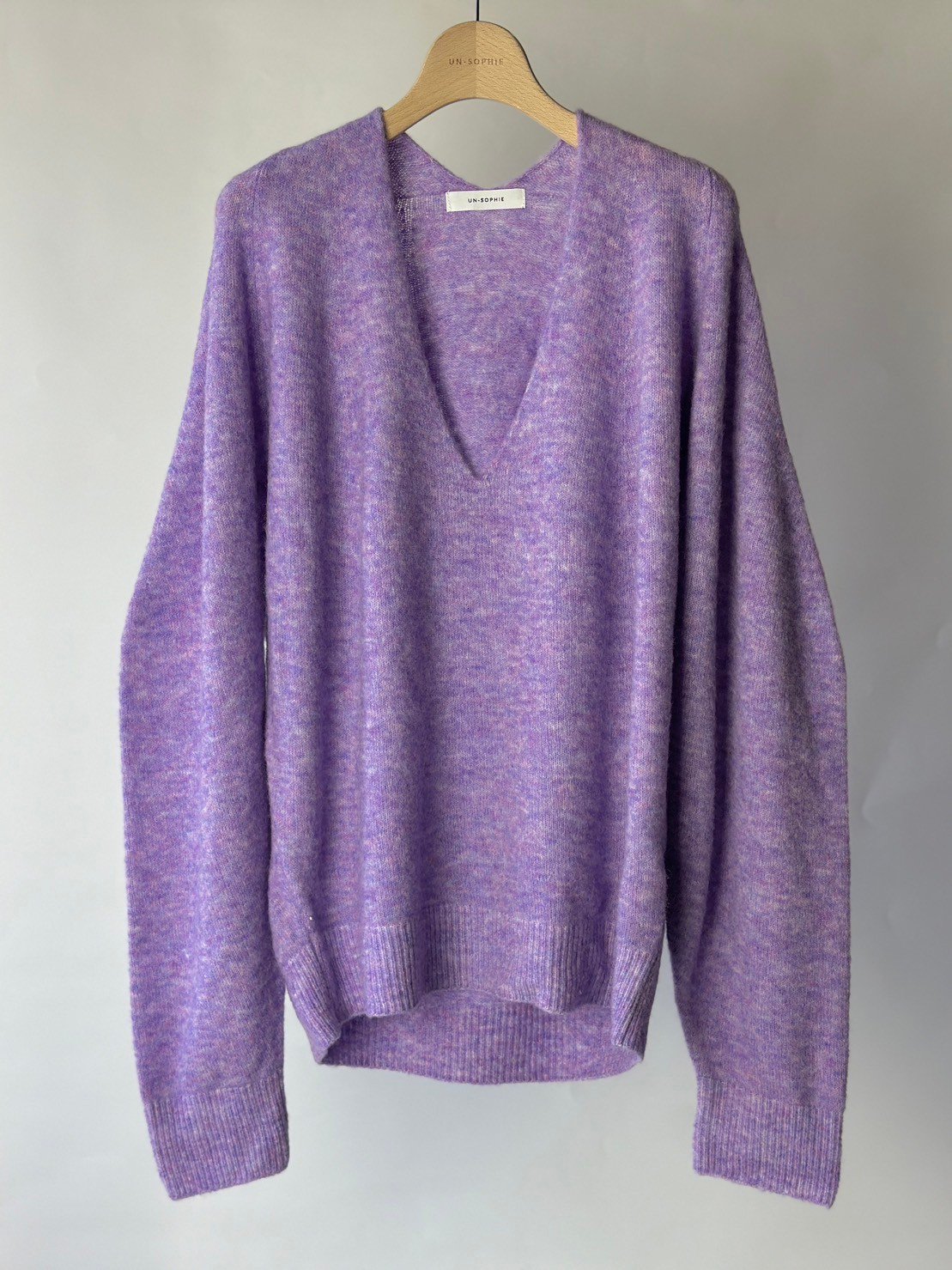 back drape knit / purple