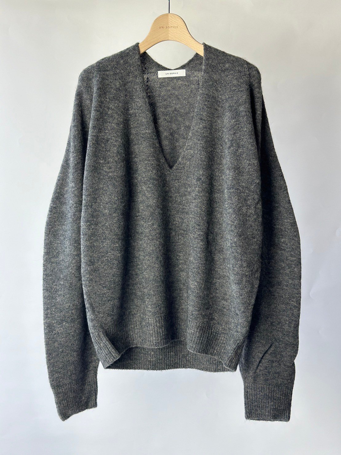 back drape knit / c.gray