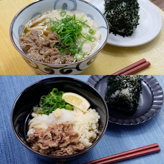 冷凍肉うどんと肉ぶっかけうどん各3人前Half&Half(全6食分） - どんどん公式オンラインショップ