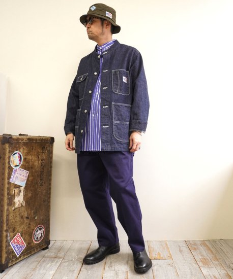 スタンドカラーデニムカバーオール - BROOKLYN OVERALL ブルックリン