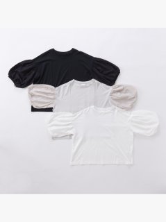 PUFF SLEEVE MIXING PULL OVER