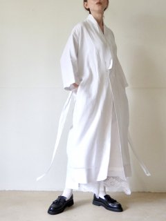 HAND DYED REPURPOSED BED LINEN  - ROBE DRESS - 