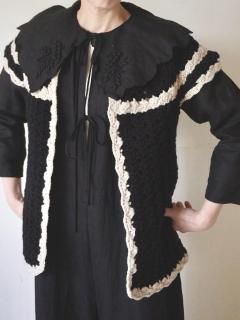 HAND KNIT CROCHET VEST