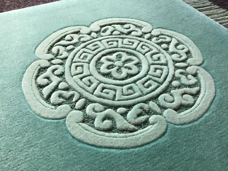希少 オリエンタルカーペット クラフトン 山形緞通 絨毯 60×90cm 未使用 Crafton Cushion_Yonetomi STORE限定カラー (角) - Yonetomi