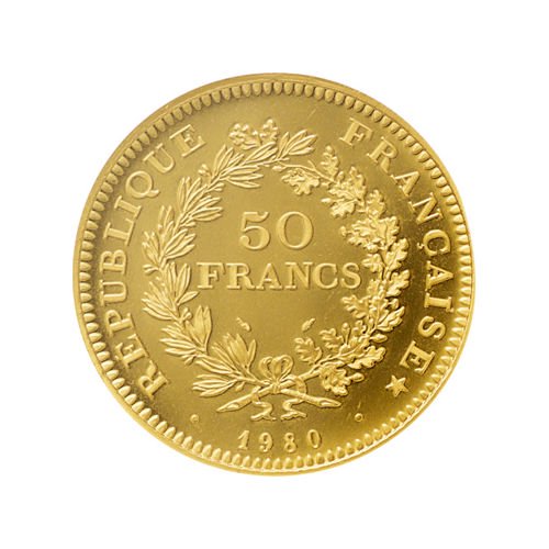 フランス・ヘラクレス立像 50フラン金貨 ピエフォープルーフ PF66