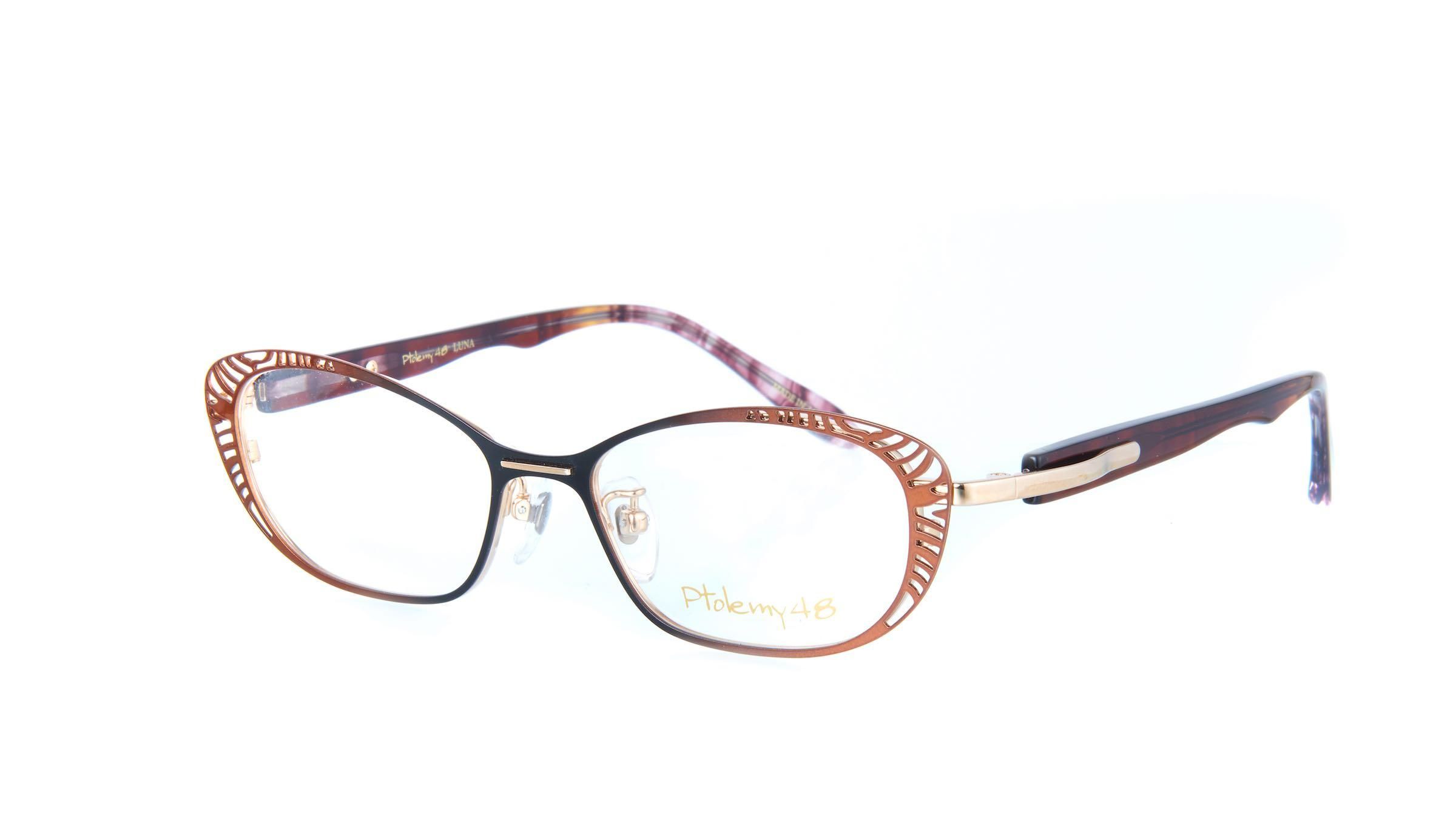 LUNA PT143 Brown (PT143BR) Ptolemy48 のメガネ（フォックス）