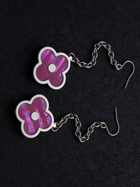 Small Pansy pierced / S-040-PK (Pearl Pink)