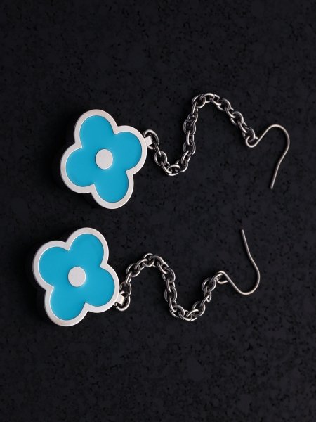 Small Pansy pierced / S-040-TQ (Turquoise)