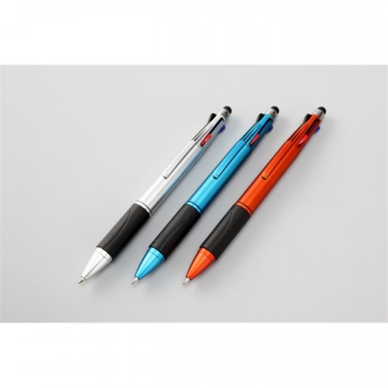 タッチペン付4色ボールペン - ノベルティ・販促品の専門店　販促マッチングドットコム