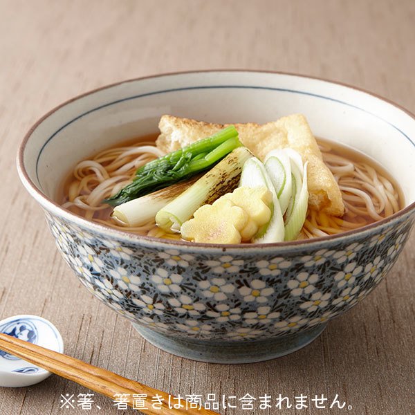 早春 ブルー 粗白麺鉢 約18.5cm 青系 中華食器・アジアン食器 ラーメン