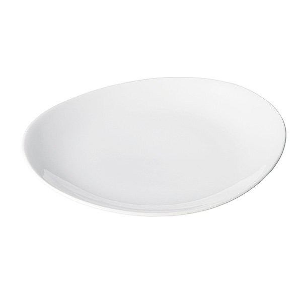 楕円皿 オーバル 25cm 深皿 白 約24.7cm 白系 洋食器 丸型プレート 