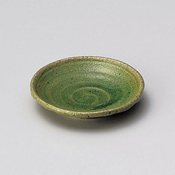 豆皿 緑釉型入2.8皿 約8.8cm 緑系 和食器 小皿 千代口 日本製 美濃焼 