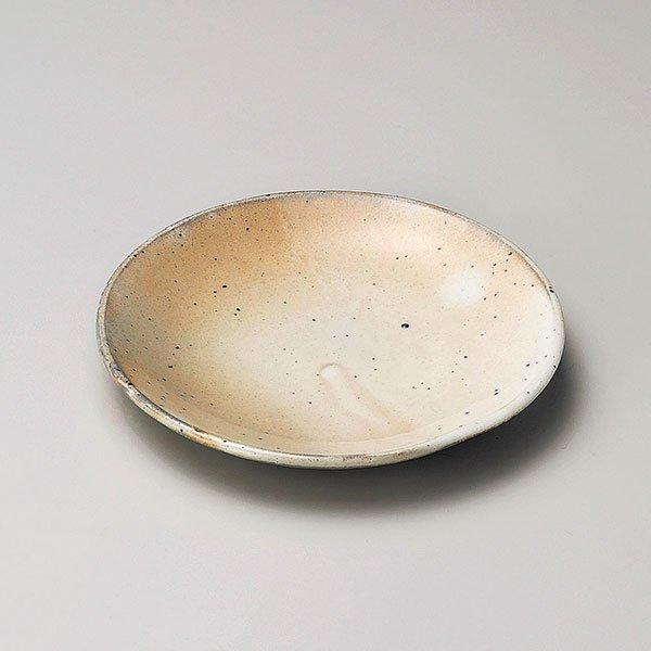 粉引丸4.5皿 約13.8cm 白系 和食器 フルーツ皿・銘々皿・取皿 日本製