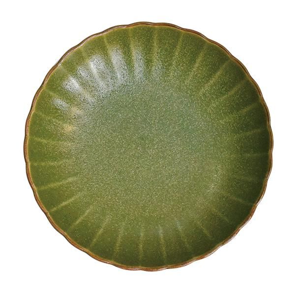 織部釉喜楽?菊花菓子皿