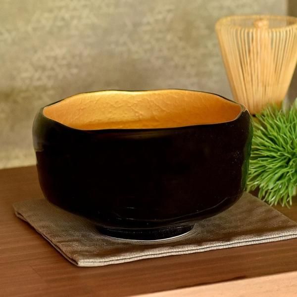 グルメスタイル 金釉薬彩抹茶碗 約13cm 和食器 抹茶碗 日本製 美濃焼 I-2511-17