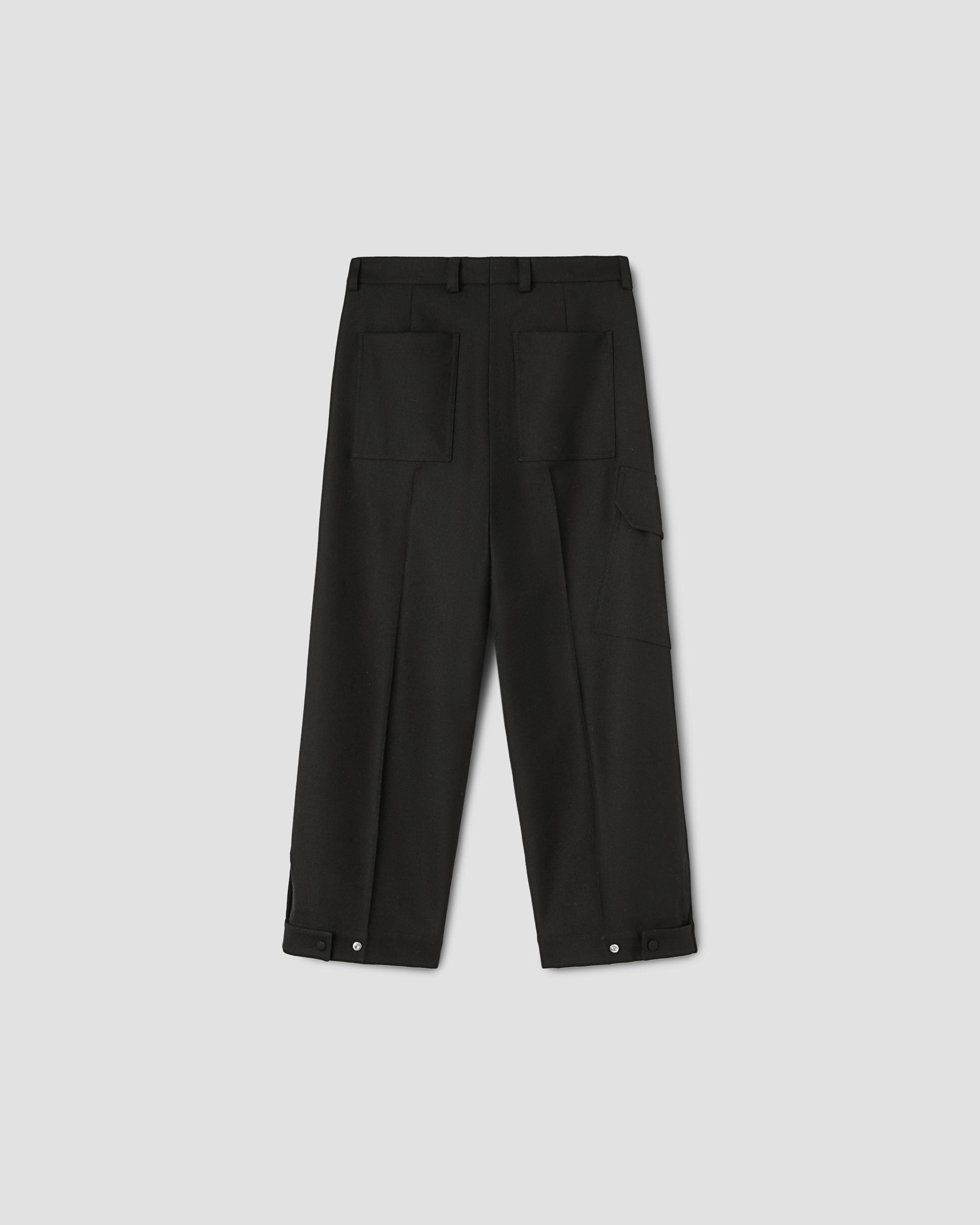 OAMC | COMBINE TROUSERS BLACK | コンバインパンツ・ブラック | バージンウール100％ | 通販 | オーエーエムシー  | ワイドストレートレッグ・パンツ