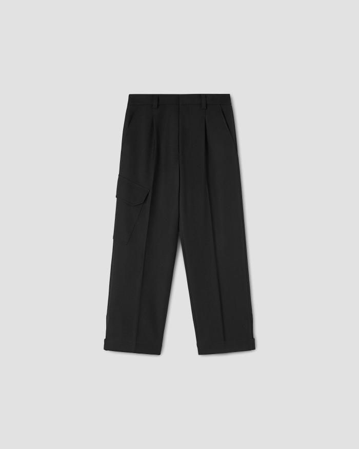 OAMC | COMBINE TROUSERS BLACK | コンバインパンツ・ブラック | バージンウール100％ | 通販 | オーエーエムシー  | ワイドストレートレッグ・パンツ