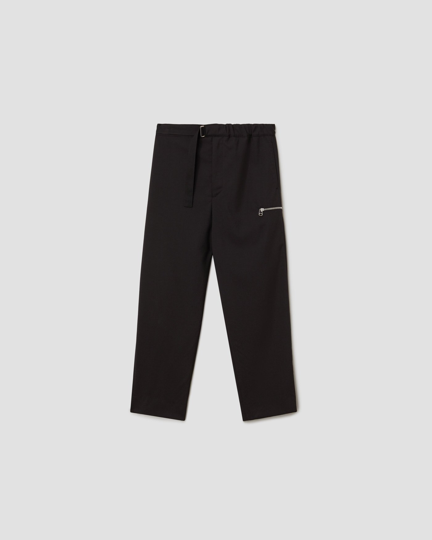 REGS TROUSERS BLACK | REGSパンツ・ブラック | バージンウール100％ | 通販 | オーエーエムシー |  テーパードフィットクロップド・パンツ - OAMC