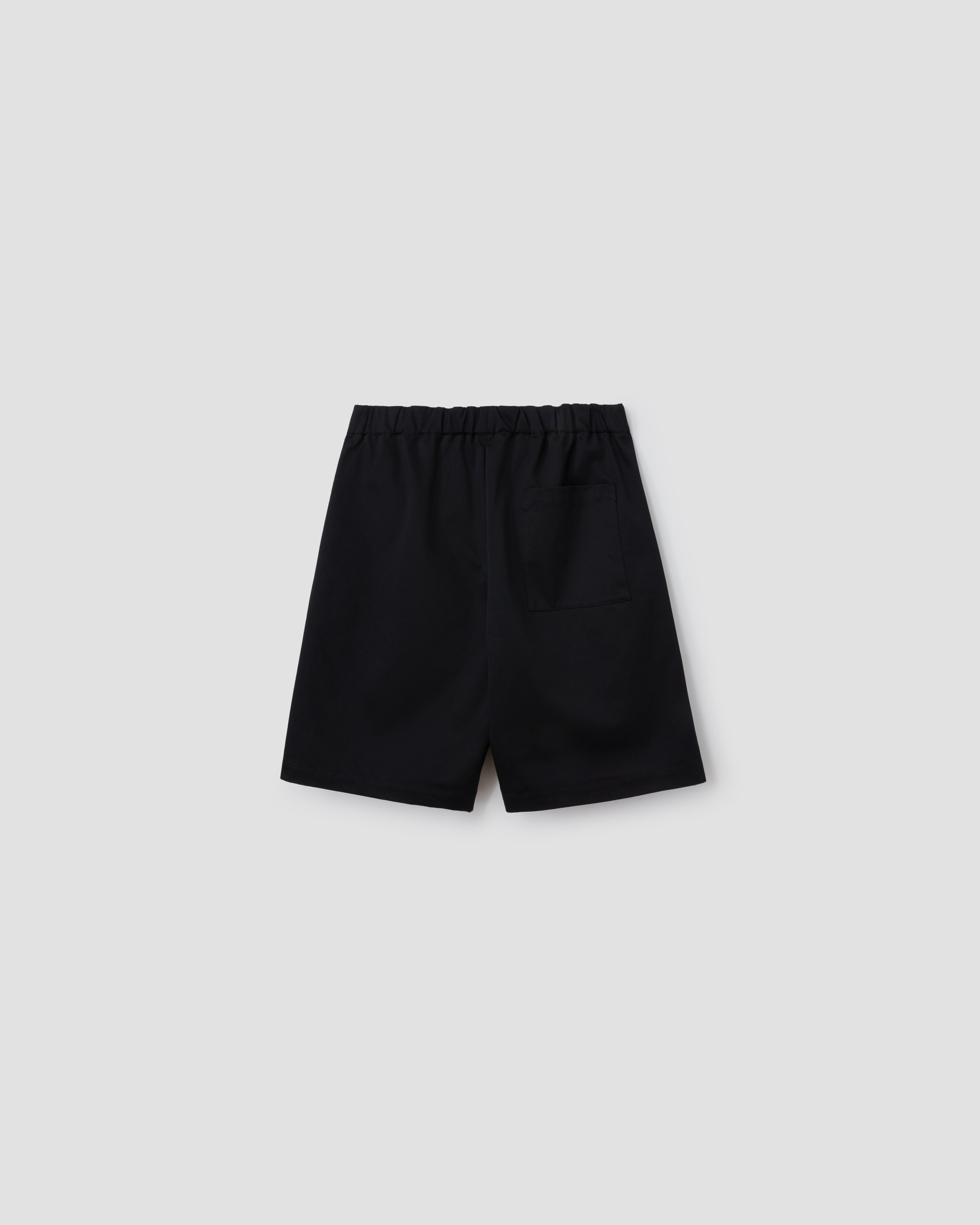 OAMC | VAPOR SHORTS BLACK ZIP FLY CLOSURE | ヴェイパーショーツ・ブラック | コットン100％ | 通販  | オーエーエムシー | ストレートフィットショーツ