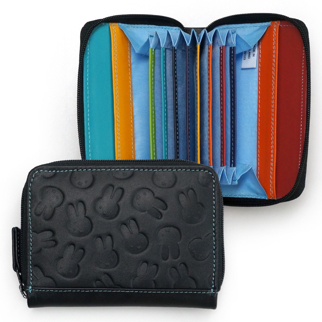 【公式】mywalit マイワリット MY1351-4 [MYWALIT×miffy]限定生産ジップカードホルダー/ブラックペース Zipped  Credit Card Holder