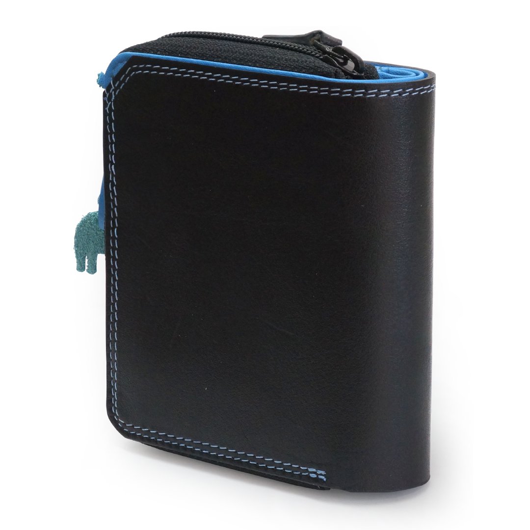 【公式】mywalit マイワリット MY1356-170 [MYWALIT×moz]限定生産 ジップパース/ブラック・カリビアン Small  Wallet with Zipround Purse