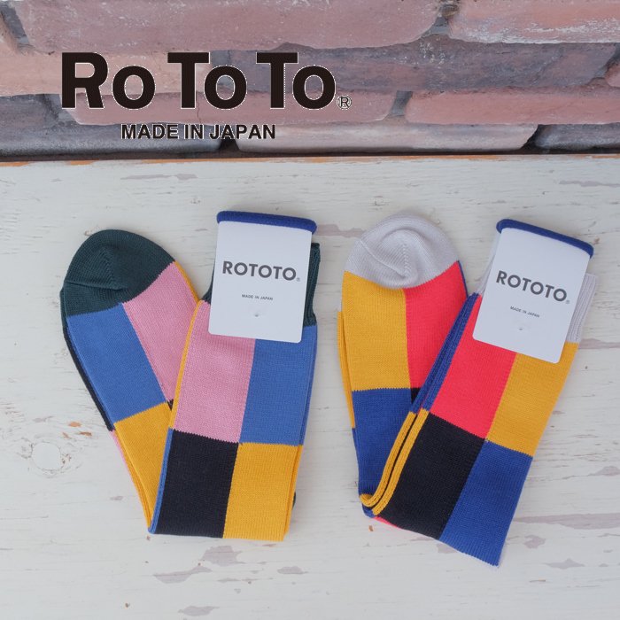 ROTOTO ȥ ˥ååȥ ѥͥ 롼 å 4PANEL CREW SOCKS R1437   å