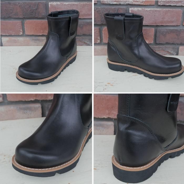 GROW NATURALLY(グロウナチュラリー)レザー ショートブーツ GN