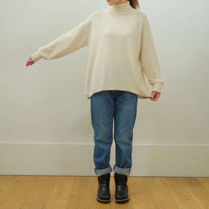 NATURAL LAUNDRY ナチュラルランドリー ウォッシャブル ニット タートル プルオーバー 7225K-016　レディース