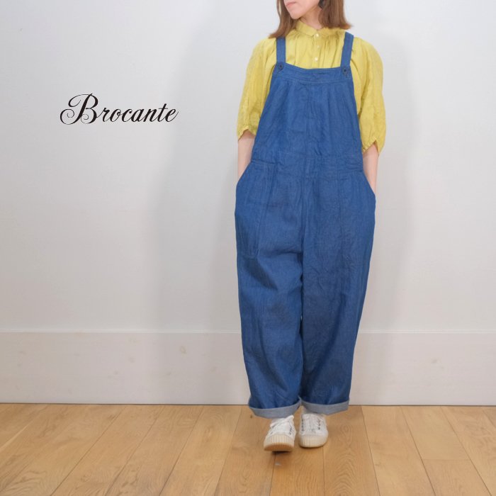 Brocante ブロカント 綿麻デニム | タブリエサロペット - mother