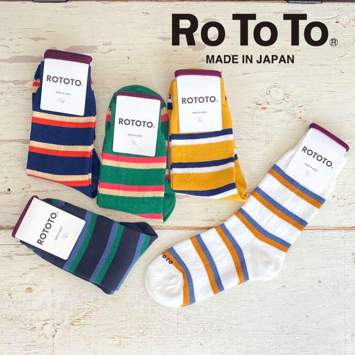 ROTOTO ȥ 饰ӡ ȥ饤 å ǥ   RUGBY STRIPE SOCKS R1558 